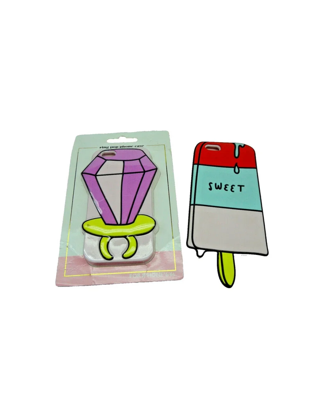2 pack Silicone iPhone phone 6/6s Case Gem Ring + Ice Cream by TwelveNYC Macys